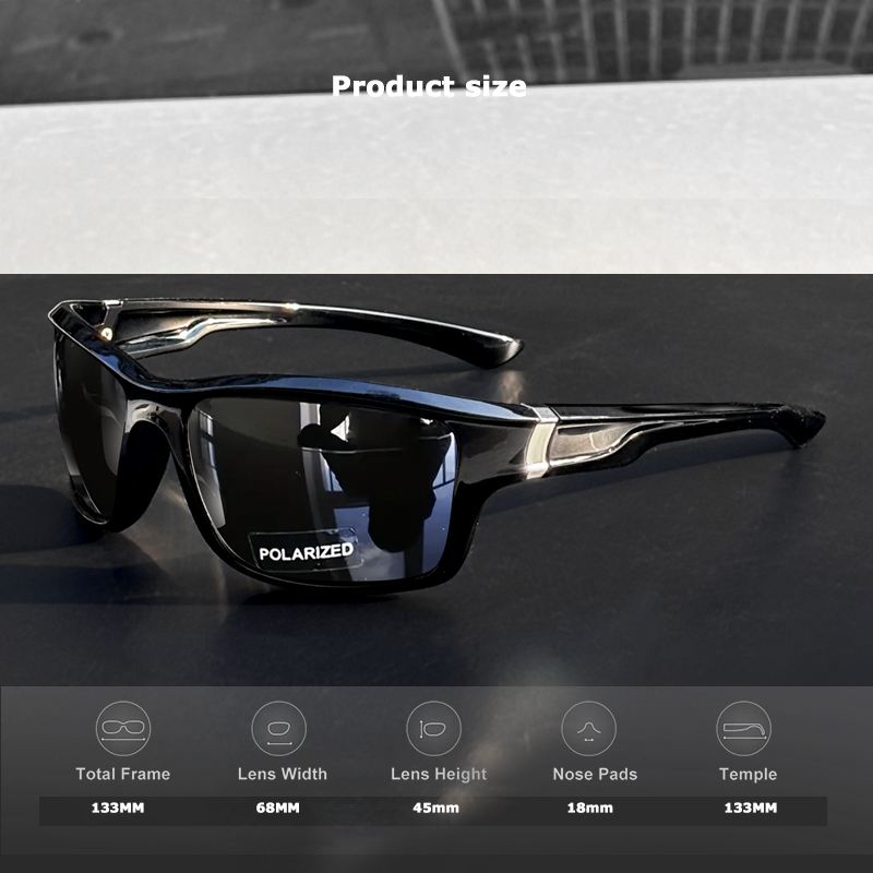 Lunettes de soleil de sport polarisées pour hommes – Lentille TAC durable avec options photochromiques et de couleurs pour la randonnée, la pêche, les voyages et l'usage quotidien