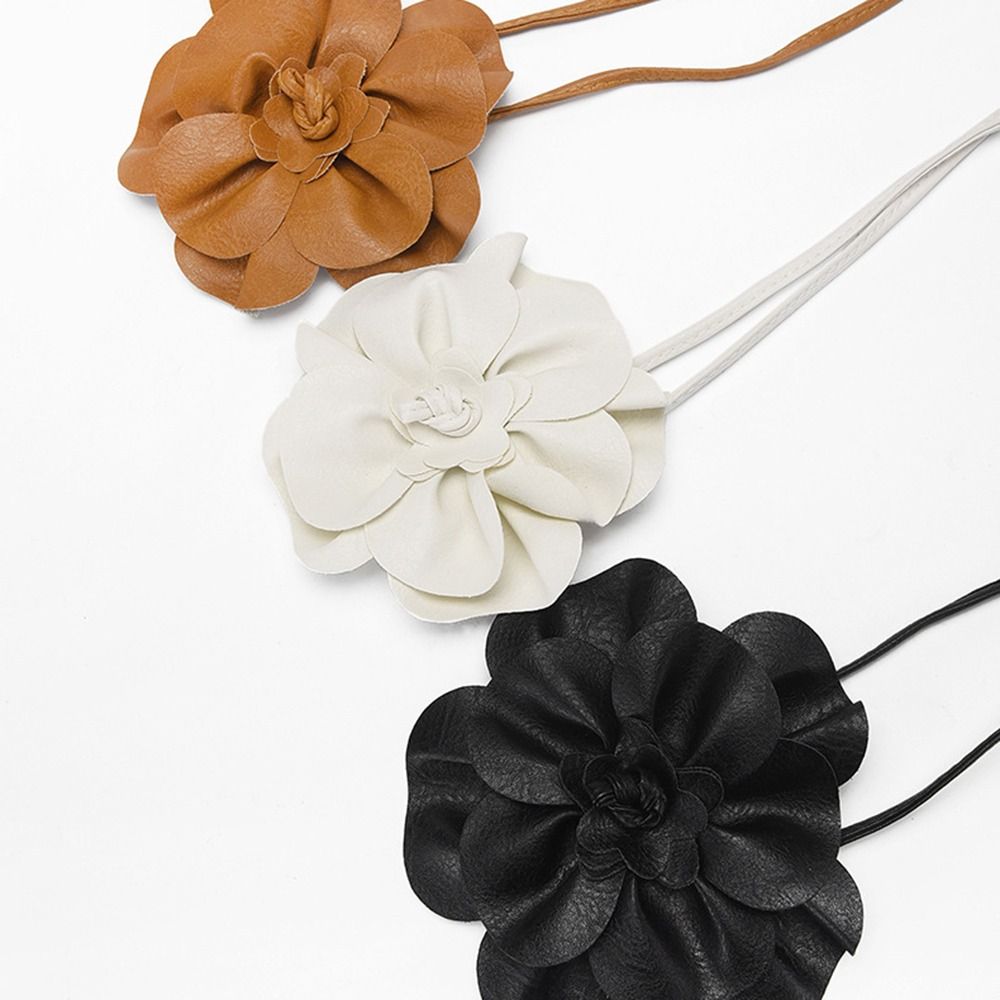 Ceintures en cuir PU à fleurs, décoratives, de luxe, chaînes de taille florales, ceintures DIY pour femmes, dames, filles