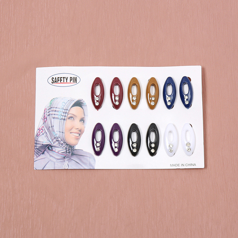 Boucle d'écharpe en soie colorée pour femme, épingles à Clip pour Hijab musulman, accessoires pour foulard, broche à la mode pour femmes