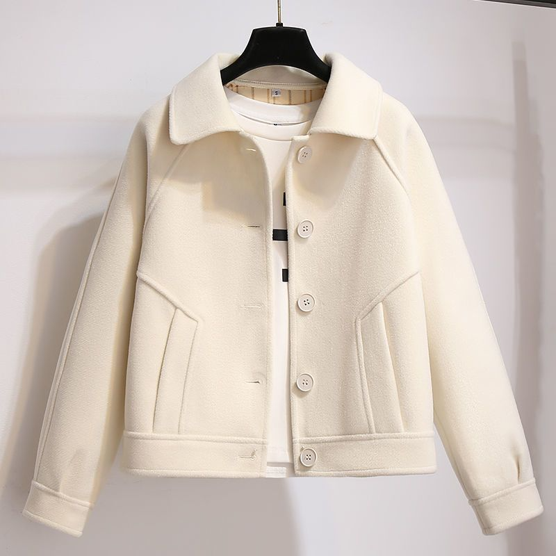 Manteau court en Tweed ample pour femme, veste rétro coréenne, nouvelle collection printemps et automne