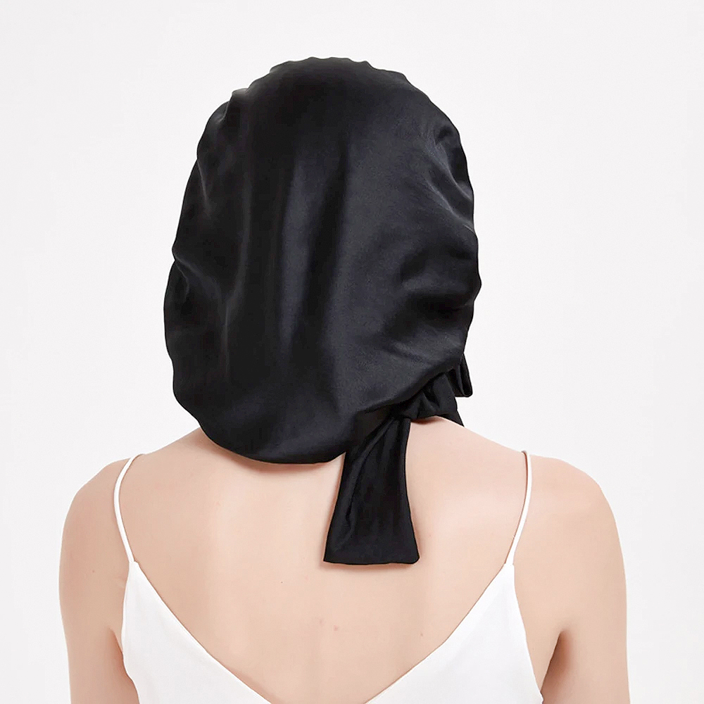 Bonnet de couchage en soie de mûrier Pure 100% pour femmes, chapeaux de couchage, bandes de cheveux réglables avec larges élastiques, couvre-chef 19 mamans