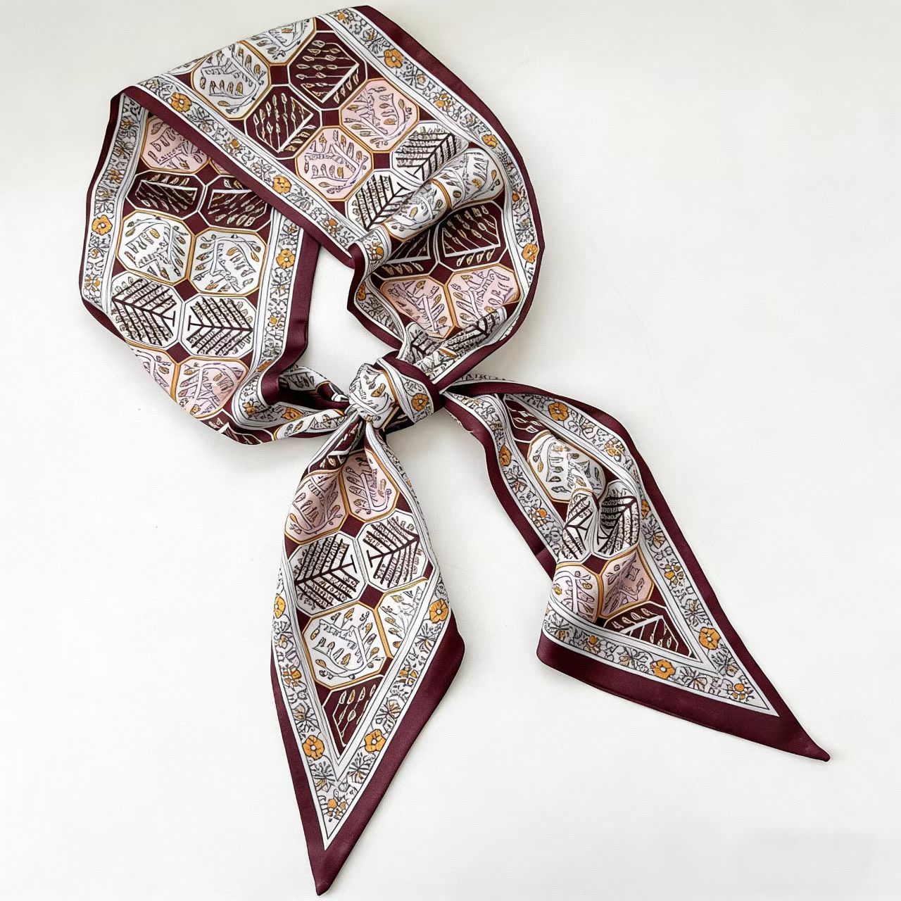 Écharpe longue de luxe en soie pour femme, motif animalier cheval, écharpe fine et étroite, ruban pour sac, bandeau pour cheveux, foulard pour femme, ruban pour sac
