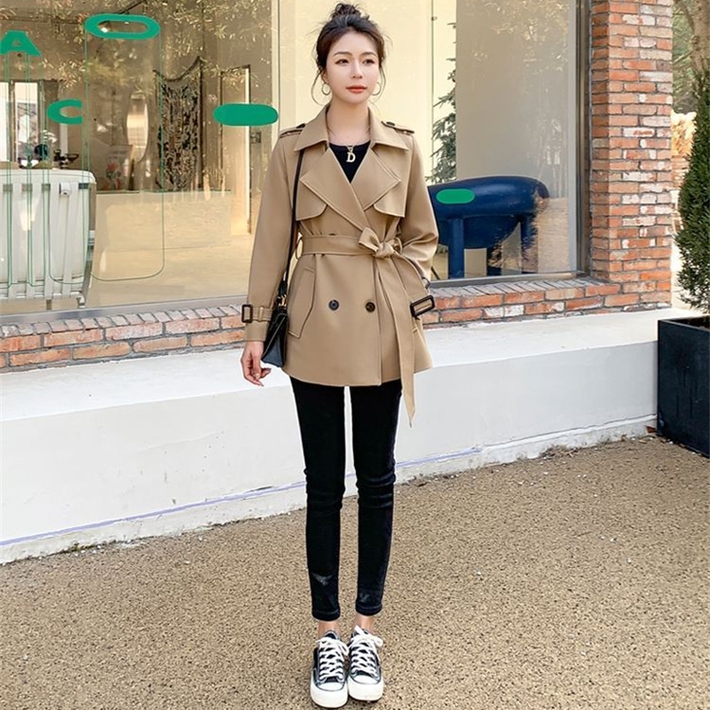 Ingent-Coupe-Vent Coréen pour Femme, Manteau Slim pour l'Extérieur, Vêtements de Printemps à la Mode