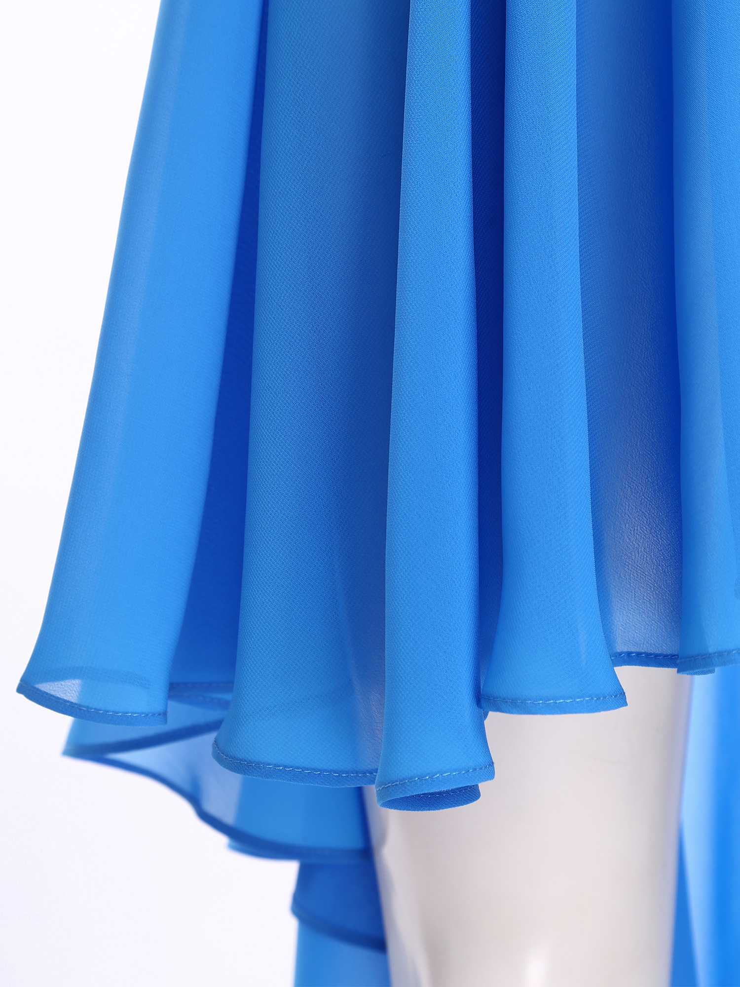 Justaucorps de danse en mousseline transparente pour femmes, jupes, patinage sur glace, ballet, danse moderne, vêtements de danse lyrique, taille élastique, jupe enveloppante haute-basse