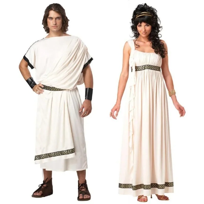 Toga dieu grec Costume sénateur romain Robe césar Costume Halloween mascarade Robe de soirée pour hommes femmes