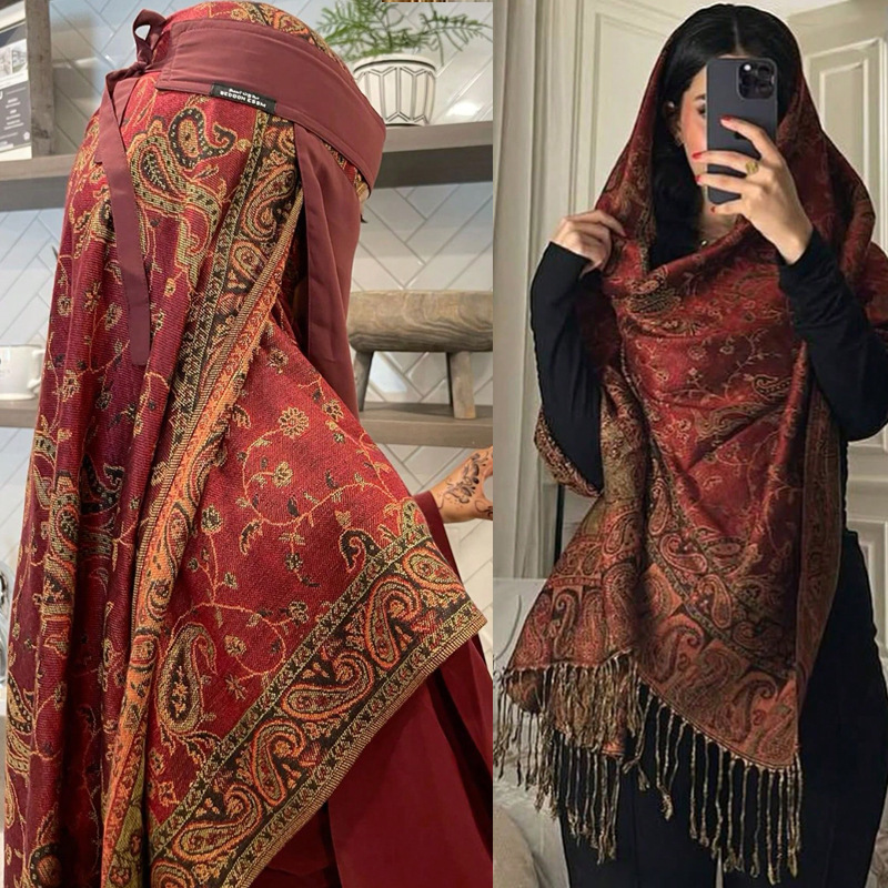 Nouvelle marque automne Pashmina châle dame Wrap Foulard chaud hiver foulards musulmans conception imprimer femme Foulard coton étoles écharpe