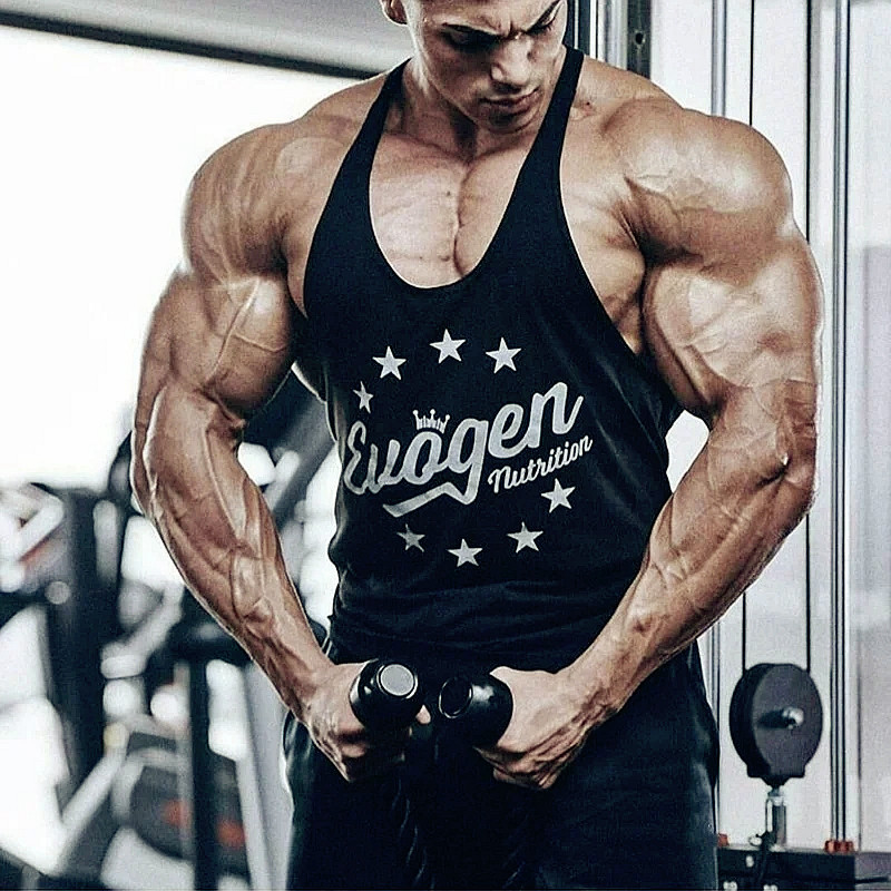Muscle hommes sport débardeur coton maillot de corps hauts de sport sans manches débardeur hommes fitness course sweat gilet
