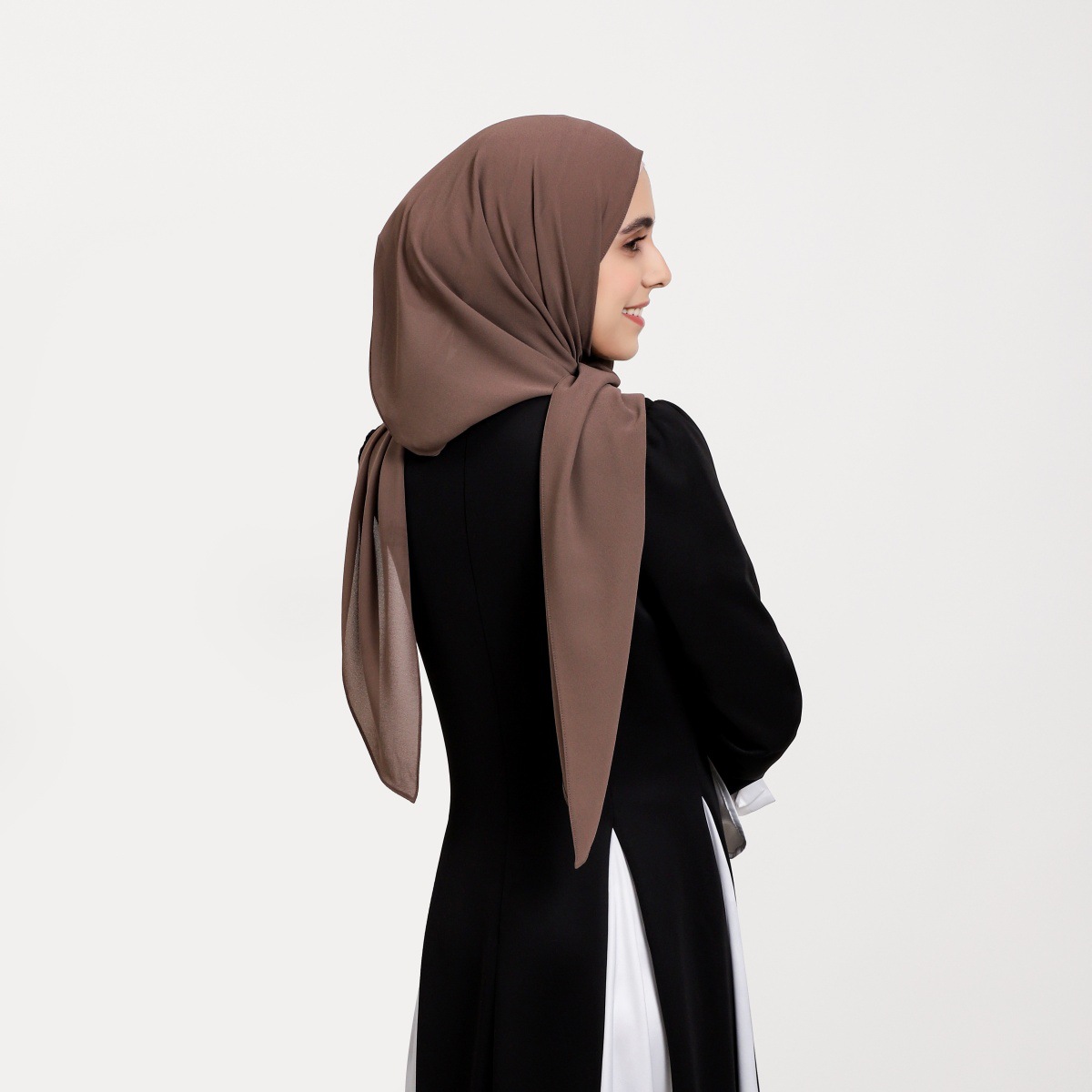 1 pièces Ramadan mousseline de soie instantanée Hijab avec boucle magnétique solide femme musulman Hijab écharpe Islam Turban mode bandeau châle