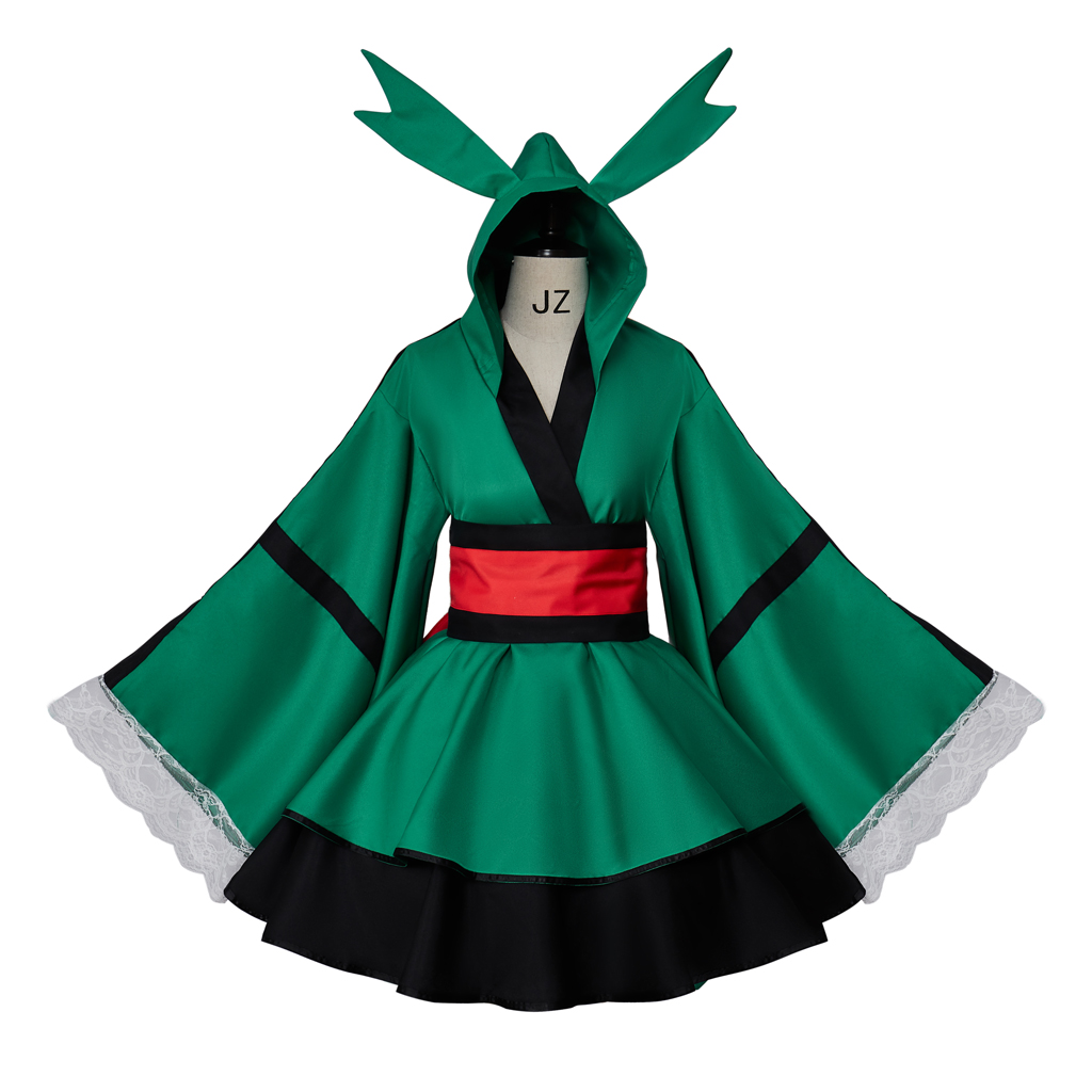 Costume de Cosplay Anime Midoriya Izuku Deku, robe Kimono, tenue de combat, robe de demoiselle d'honneur Lolita, Costumes de carnaval d'halloween pour femmes