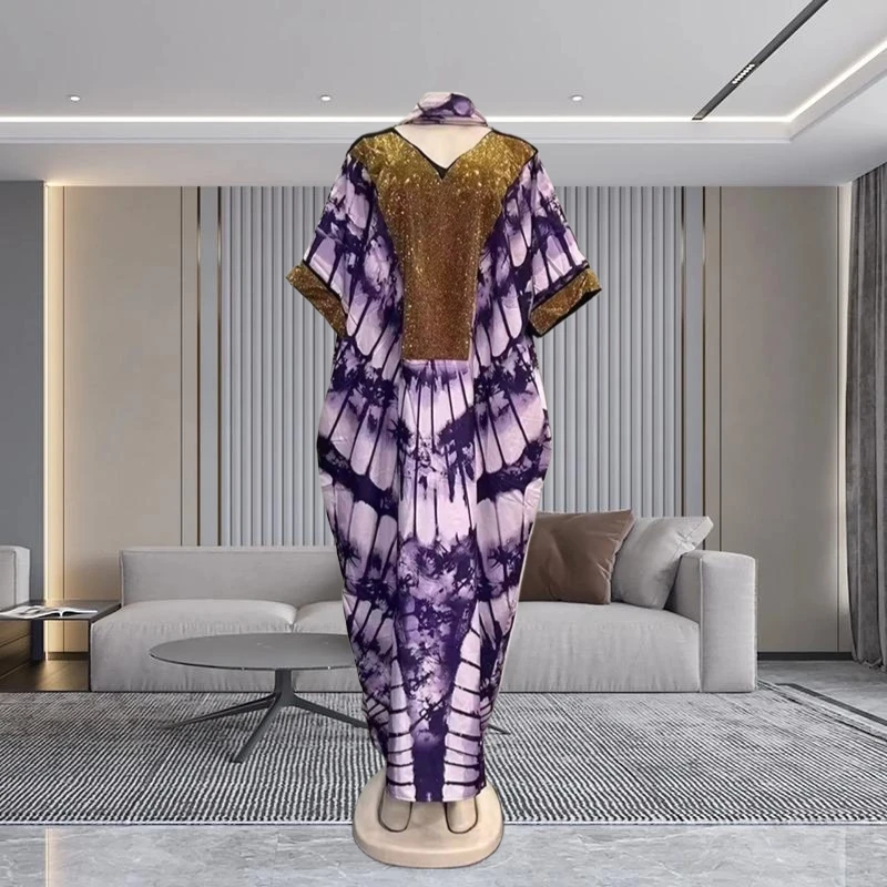 Nouvelle robe caftan afro 2026 pour femmes, manches longues, épaules dénudées, grande taille, avec franges, confortable pour la plage en été.