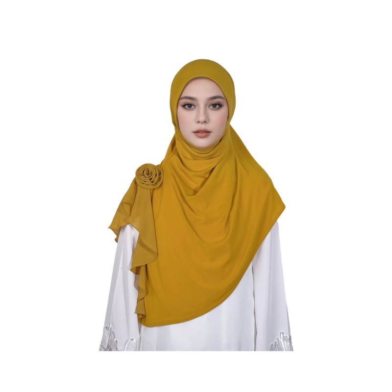 Mode femmes Hijab Cap châle élégant doux malaisie côté fleur dentelle enveloppes longue écharpe foulards