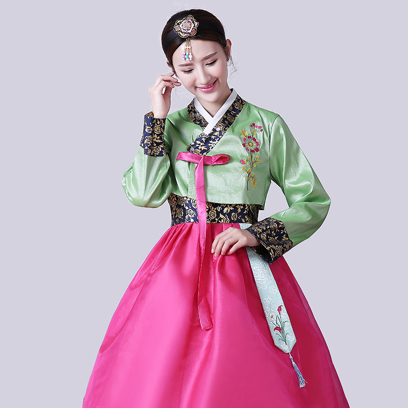 Robe Hanbok coréenne pour femmes, Costume de danse sur scène traditionnel ancien, vêtements de danse nationale de mariage coréen pour dames