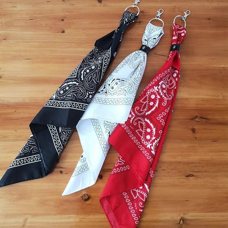 Bandeau Hip-hop avec maillons de chaîne, petit foulard carré, accessoires polyvalents pour la danse urbaine