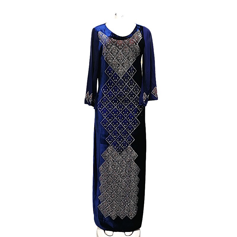 Robe Africaine Dashiki pour Femme, Abaya Maxi en Diamants, Vêtements Ankara, Automne