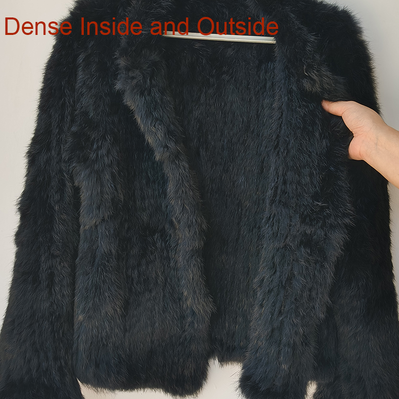 2025 hiver femmes col roulé chaud tricoté manteau de fourrure naturelle à manches longues femme chaud hiver véritable veste de fourrure épais vêtements d'extérieur