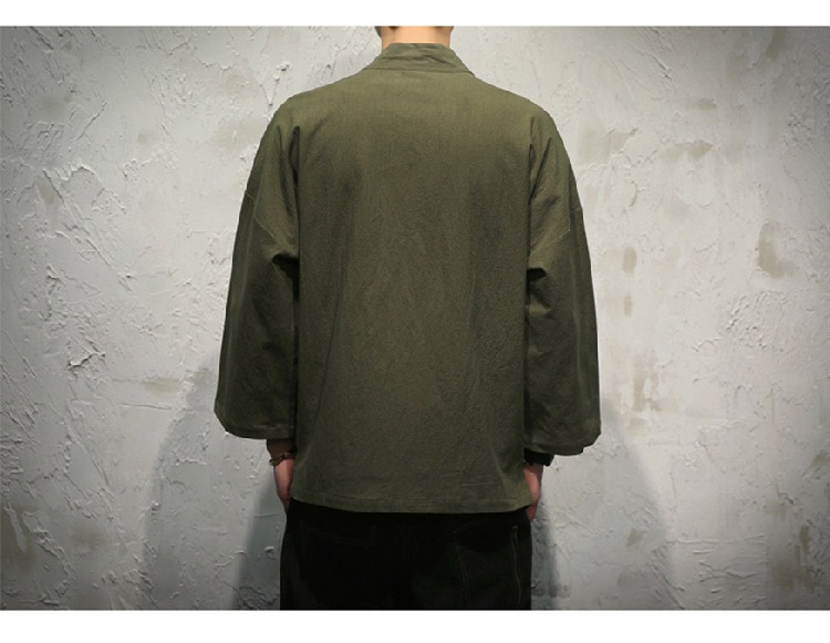 Cardigan kimono vintage pour hommes, Haori entreMiHarajuku, costume de samouraï de style japonais, chemise masculine, grande taille, vêtements asiatiques, veste