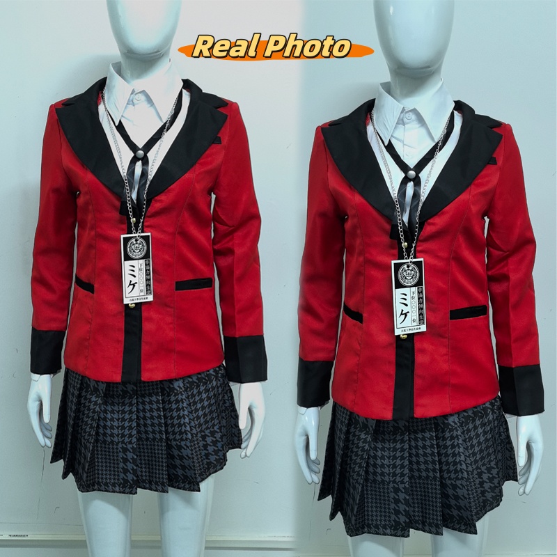 Costume de Cosplay Anime Kakegurui Jabami Yumeko, Costume d'halloween Sayaka, joueur compulsif, uniforme JK pour écolières japonaises, Halloween Cos