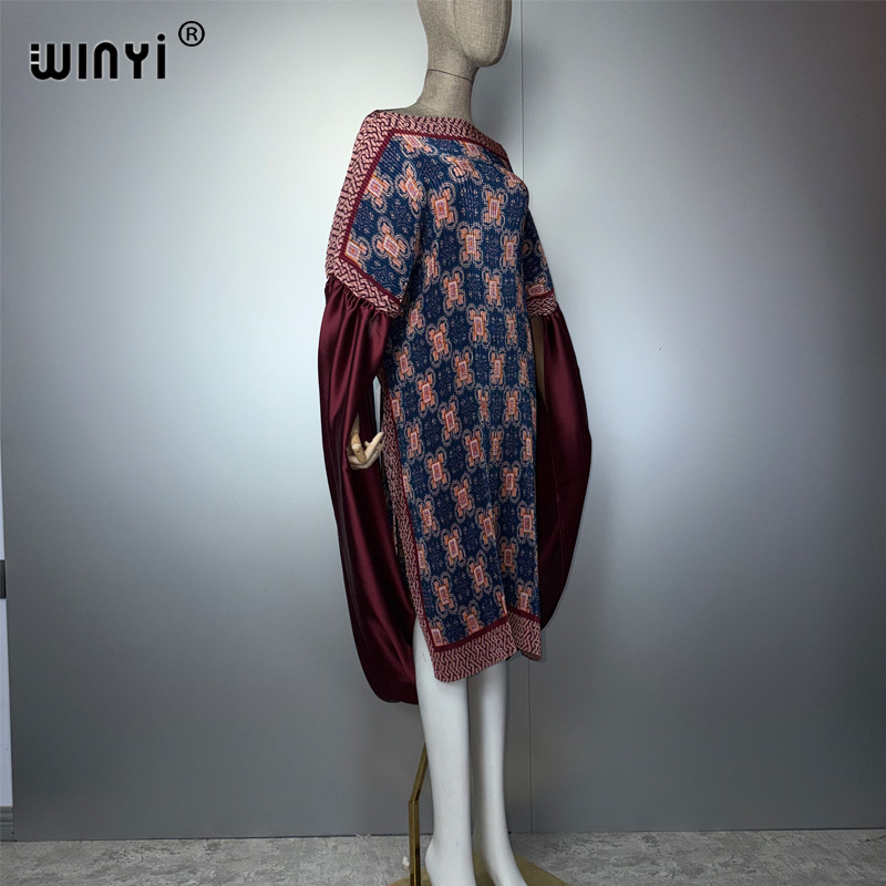 Robe longue plissée WINYI Boho Africa, style décontracté, élastique, pour la plage, abaya musulmane pour femmes, robe de soirée de luxe Dubaï, pour les vacances