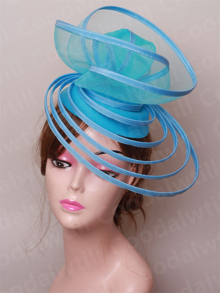Église Fascinator Chapeau mariage maille casque femmes fête Banquet Chapeau casquette bandeau dames fête thé Royal Ascot pilulier casquettes
