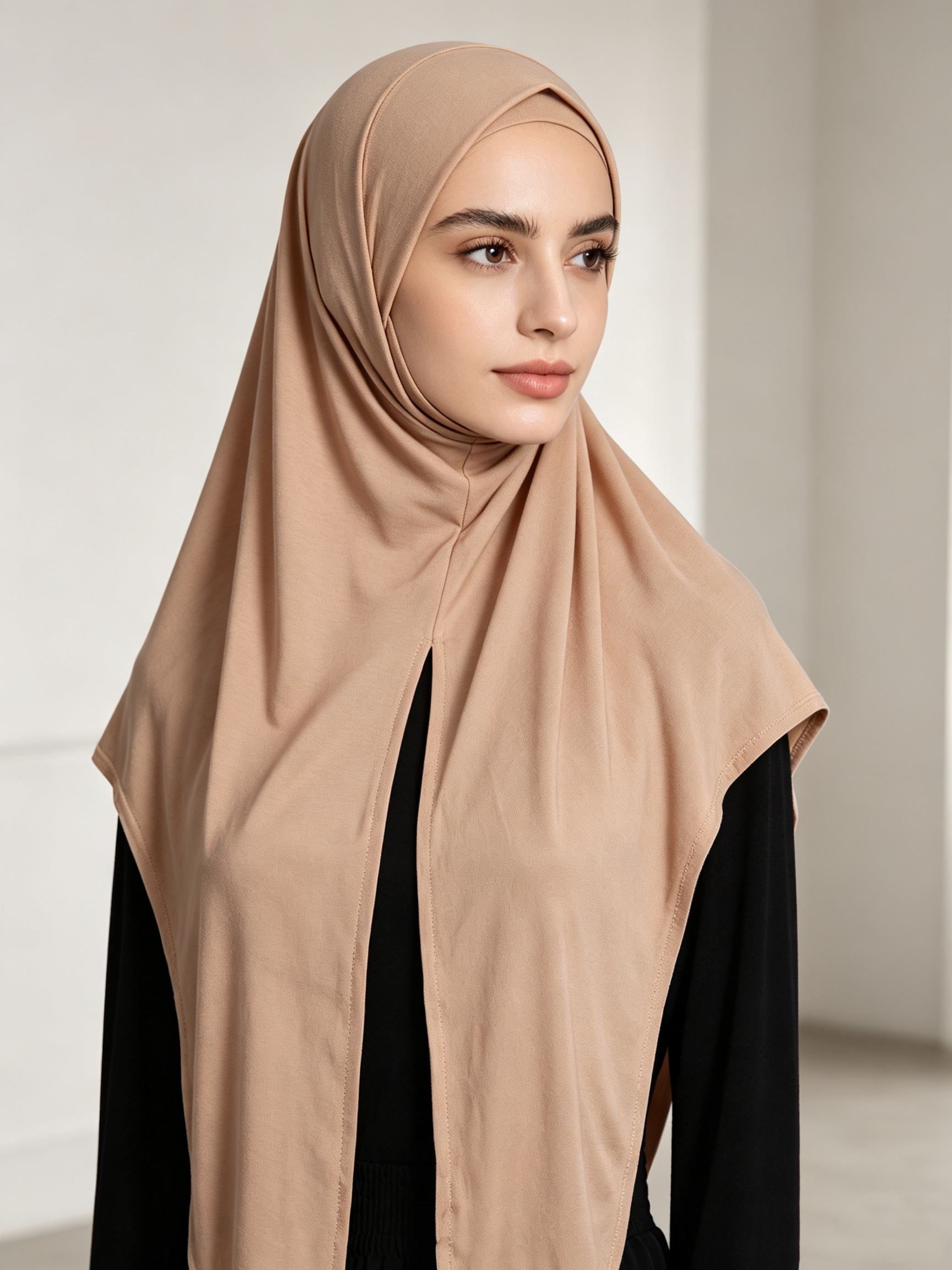 Hijab Amira une pièce pour femmes musulmanes, en modal doux, khimar instantané, jilbab, couvre-chef de prière islamique à couverture complète, hijabs faciles à porter