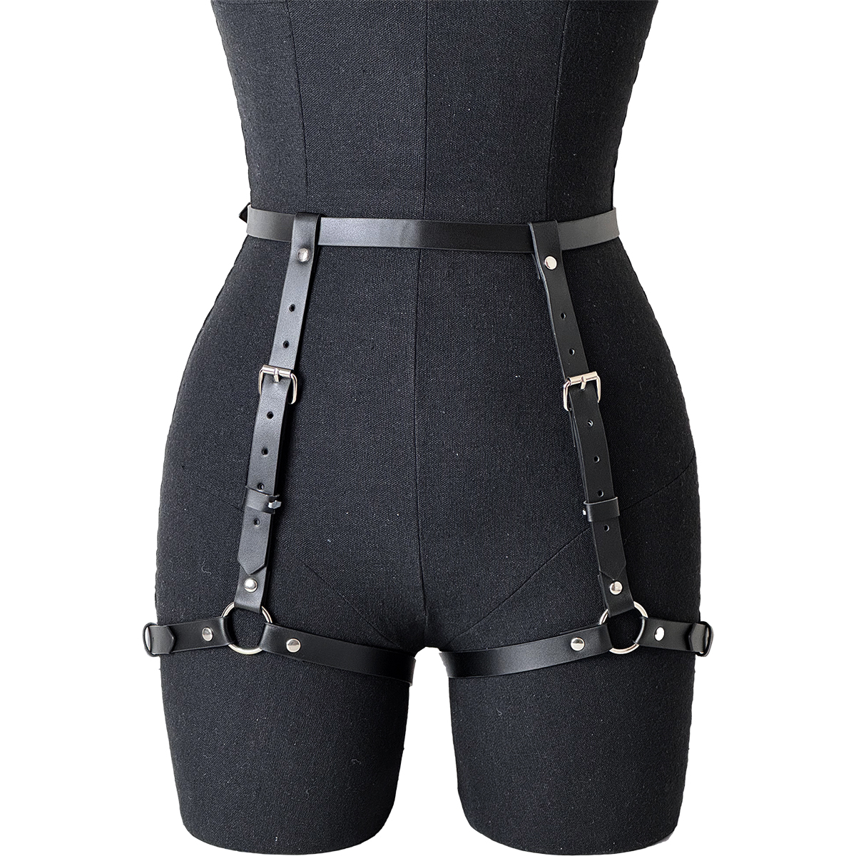 Ceinture de mode pour femmes, chaîne à pampilles, harnais en cuir punk, ceinture de taille, harnais de jambe, sangles de jambe, accessoires de vêtements gothiques
