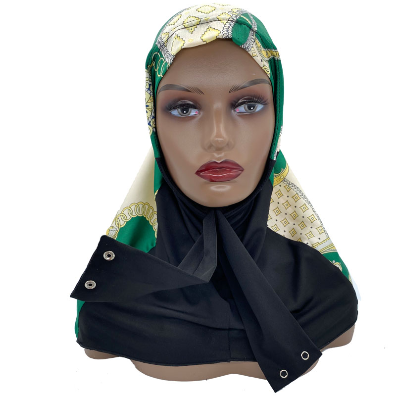 Écharpe de Sauna Musulmane Respirante, Hijab avec Fermeture à Pression, Bonnet Uni, Châle de Tête, Turban, Chapeau Islamique, Sous Casquette
