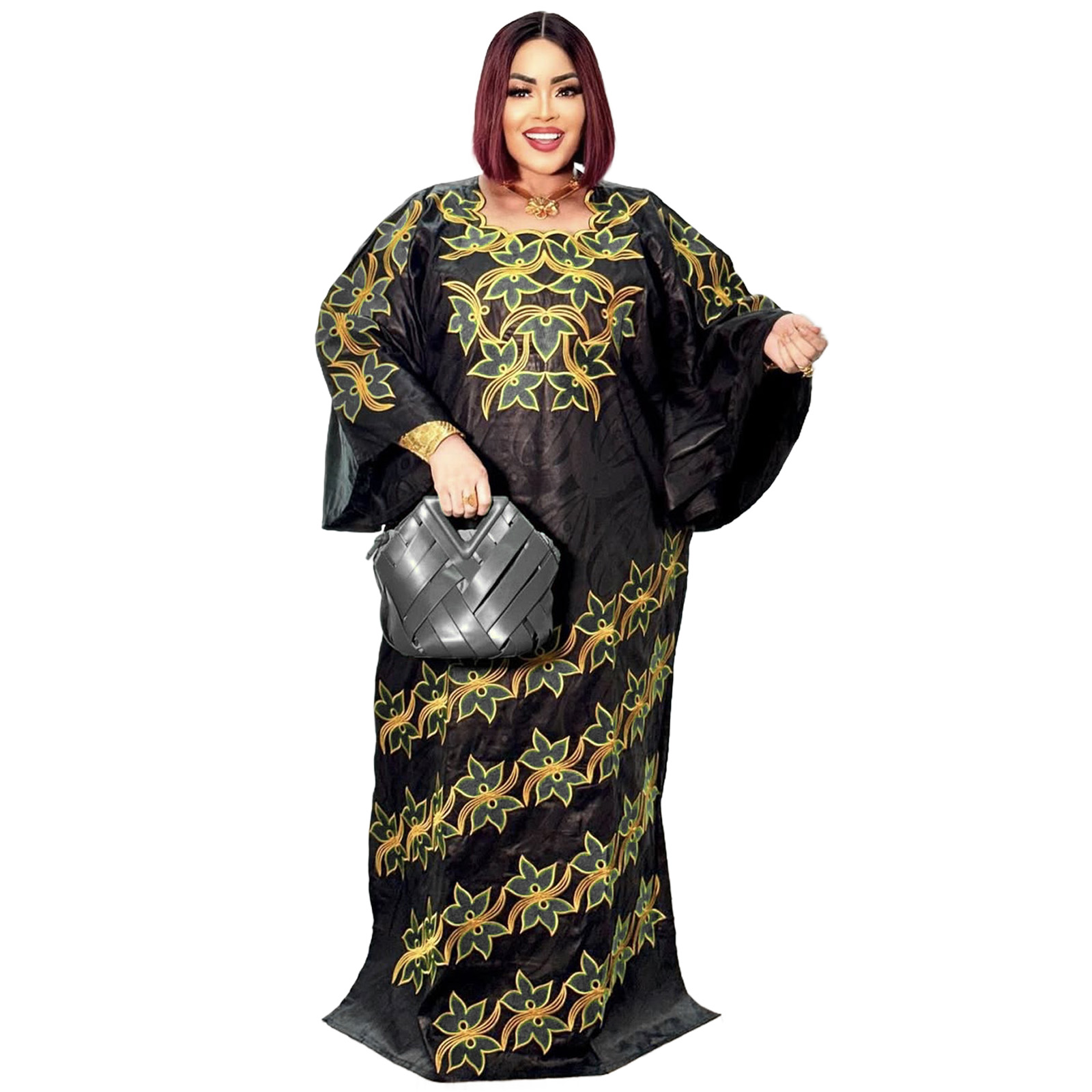 Tenue africaine pour femmes Abaya broderie grande taille robe d'église de fête élégante