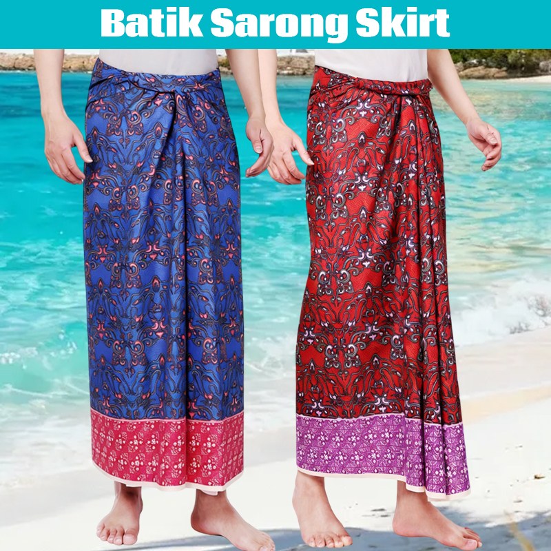 Jupe Sarong Batik Ethnique Dai pour Hommes et Femmes, Robe Une Pièce, Cache-maillot de Plage Hawaïen, Paréo de Plage d'Été, Jupe Tube, Cache-maillot Lungi