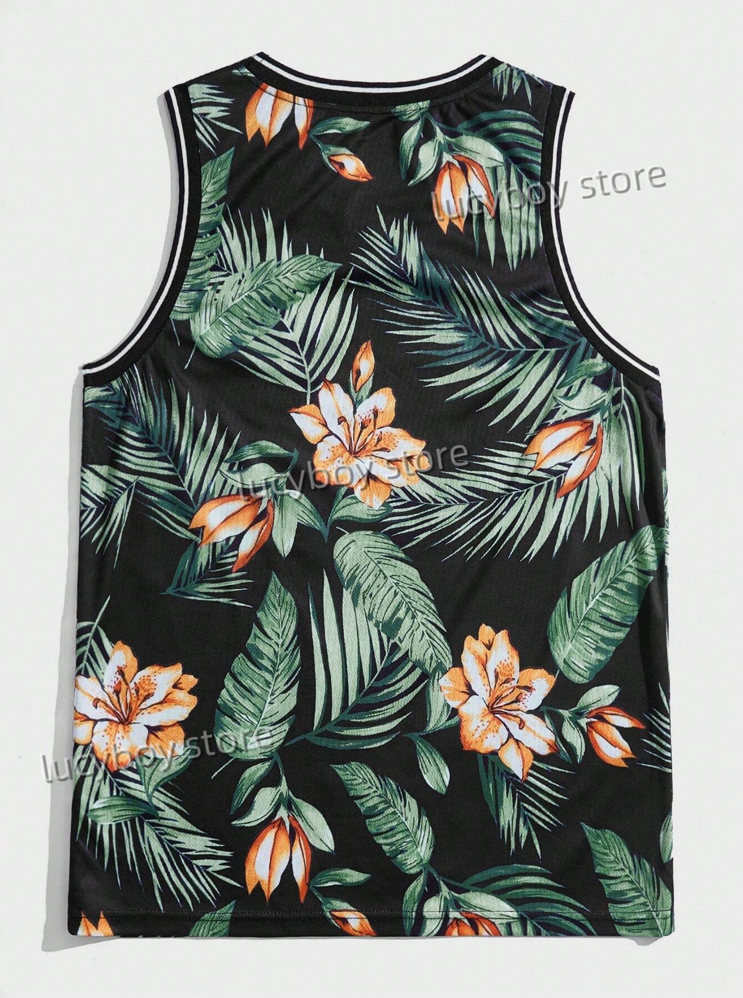 Nouveau maillot de basket-ball pour hommes gilet Style petit ami feuilles vertes No.23 imprimé rayé col rond débardeur décontracté gilet de basket-ball Topsport