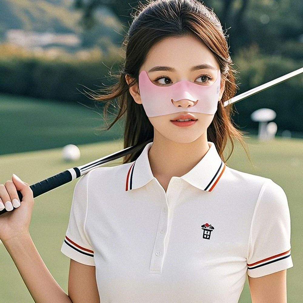 Écharpe de protection solaire en soie glacée, masque de protection solaire en Nylon respirant, couverture faciale d'été, voile de protection solaire, masque Gini de couleur unie