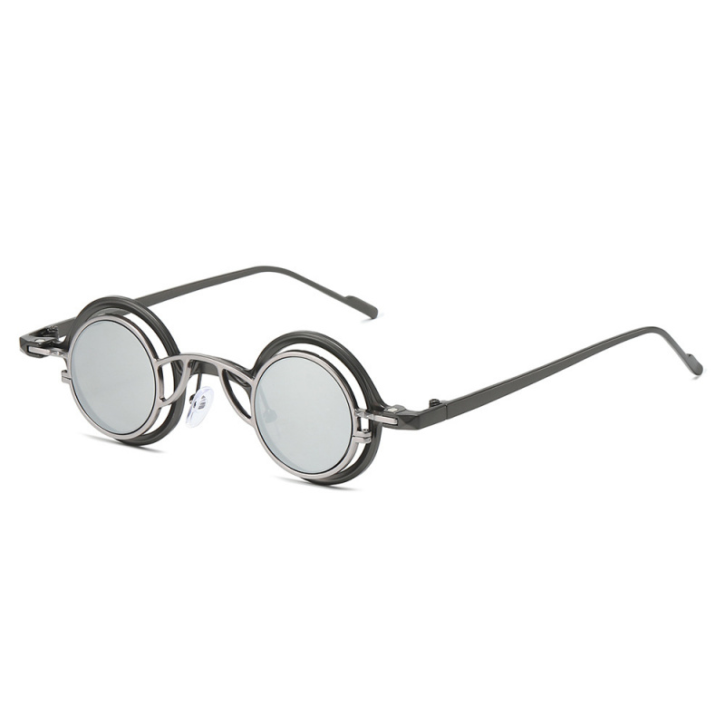 Lunettes de soleil rondes rétro pour hommes et femmes, style années 80, à clipser, uniques, détachables, verres UV400, anti-lumière bleue, décontractées, pour le voyage