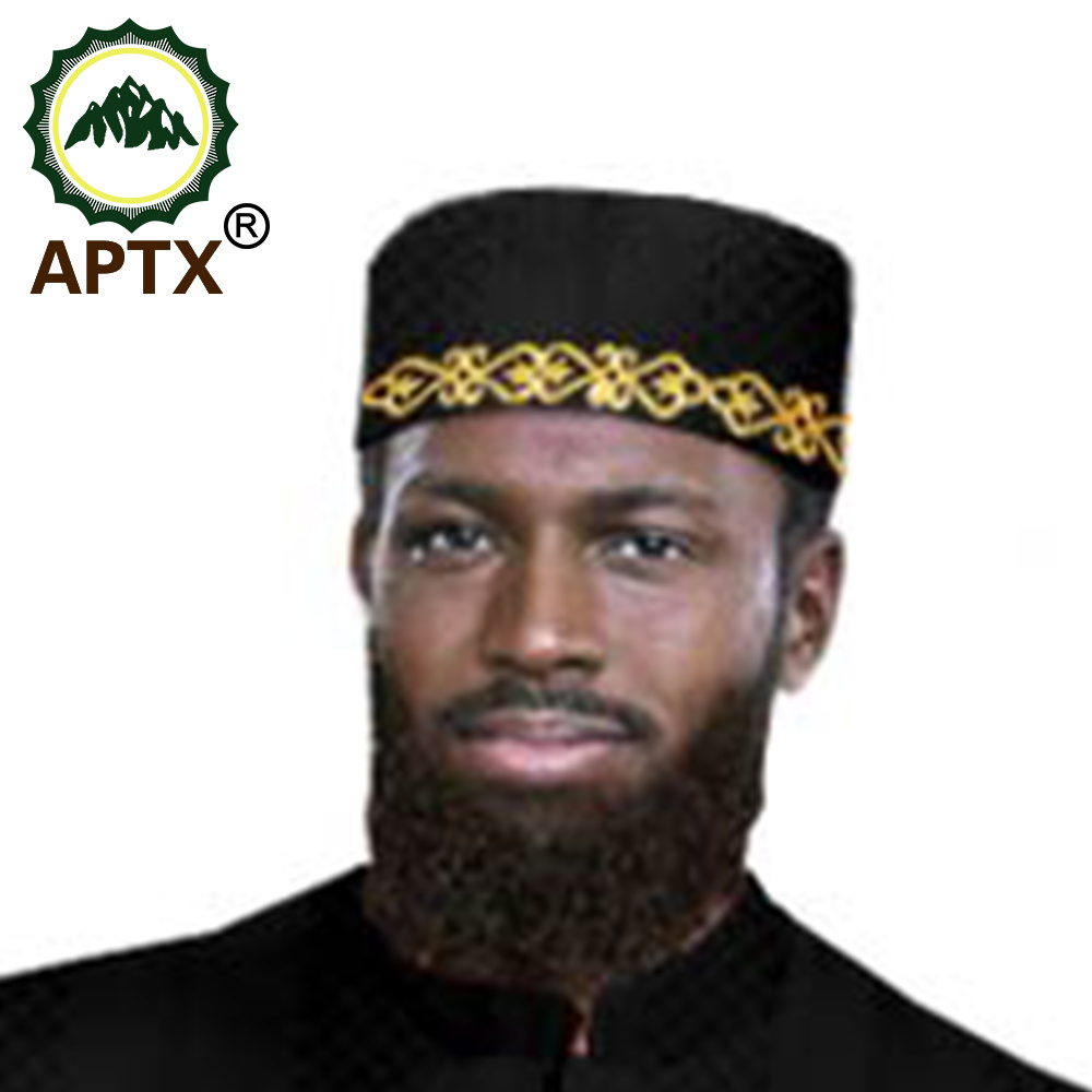Hommes chapeaux de prière islamique africain musulman kippa casquettes arabes hommes arabie coton or broderie enveloppement musulman Islam hommes chapeau foulard
