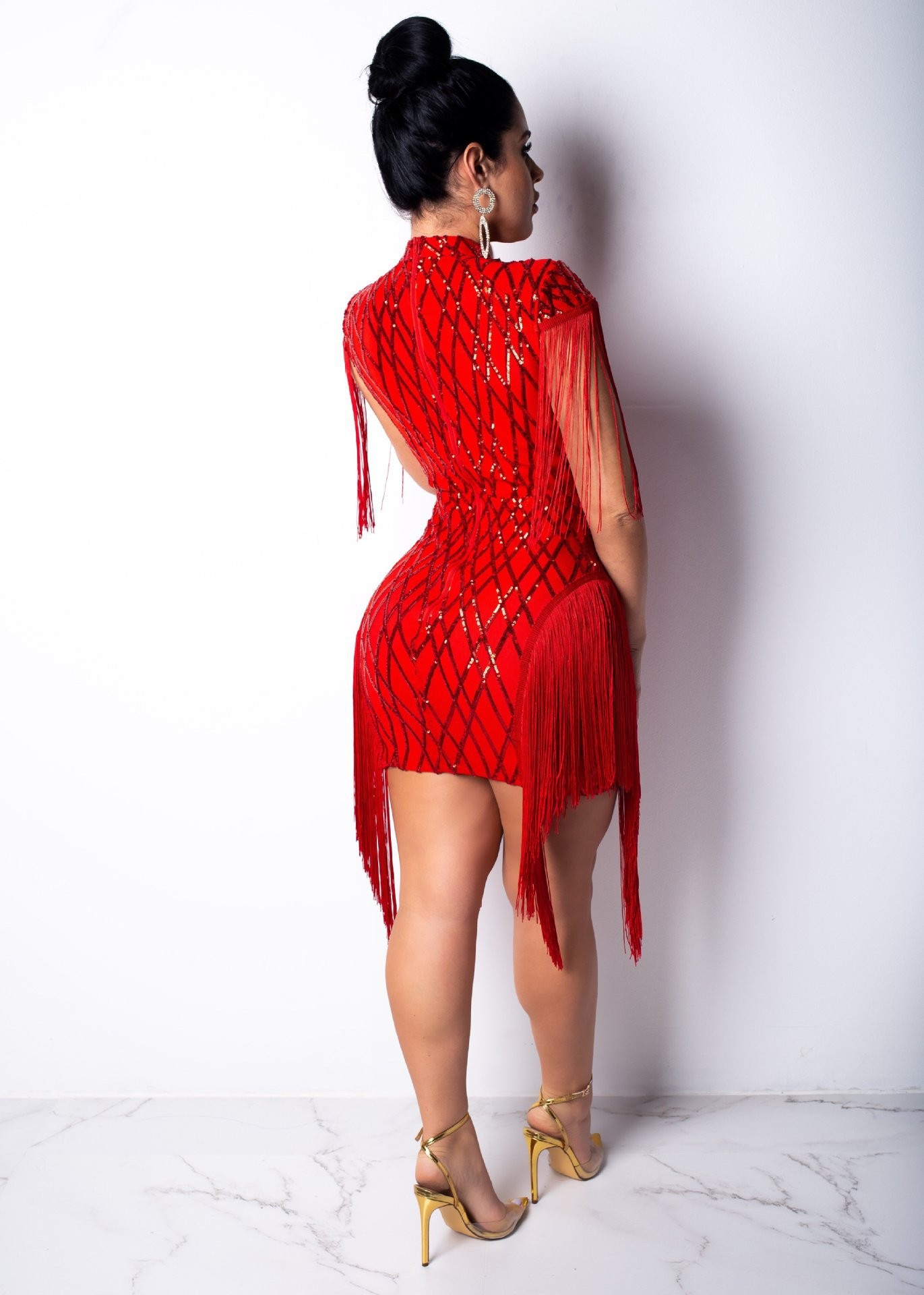 Franges élégantes à paillettes pour femmes - Robe de soirée à panneaux - Un must - Have