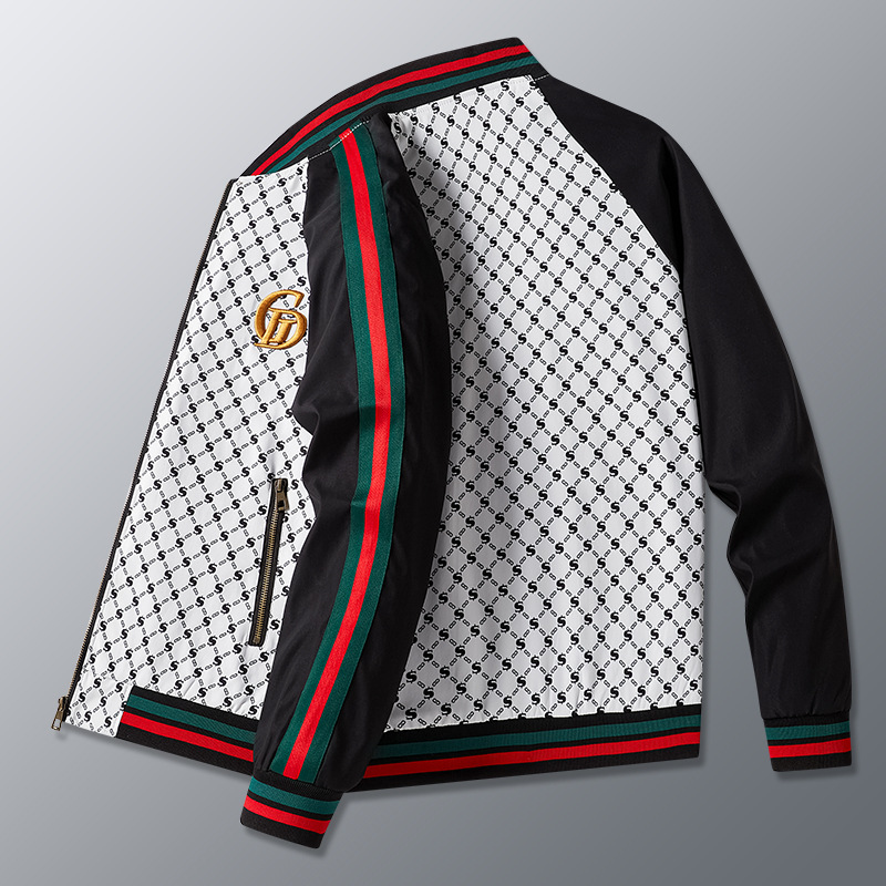 Veste pour homme à blocs de couleur, nouveau style printemps-automne, haut décontracté tendance à col baseball, haut polyvalent.