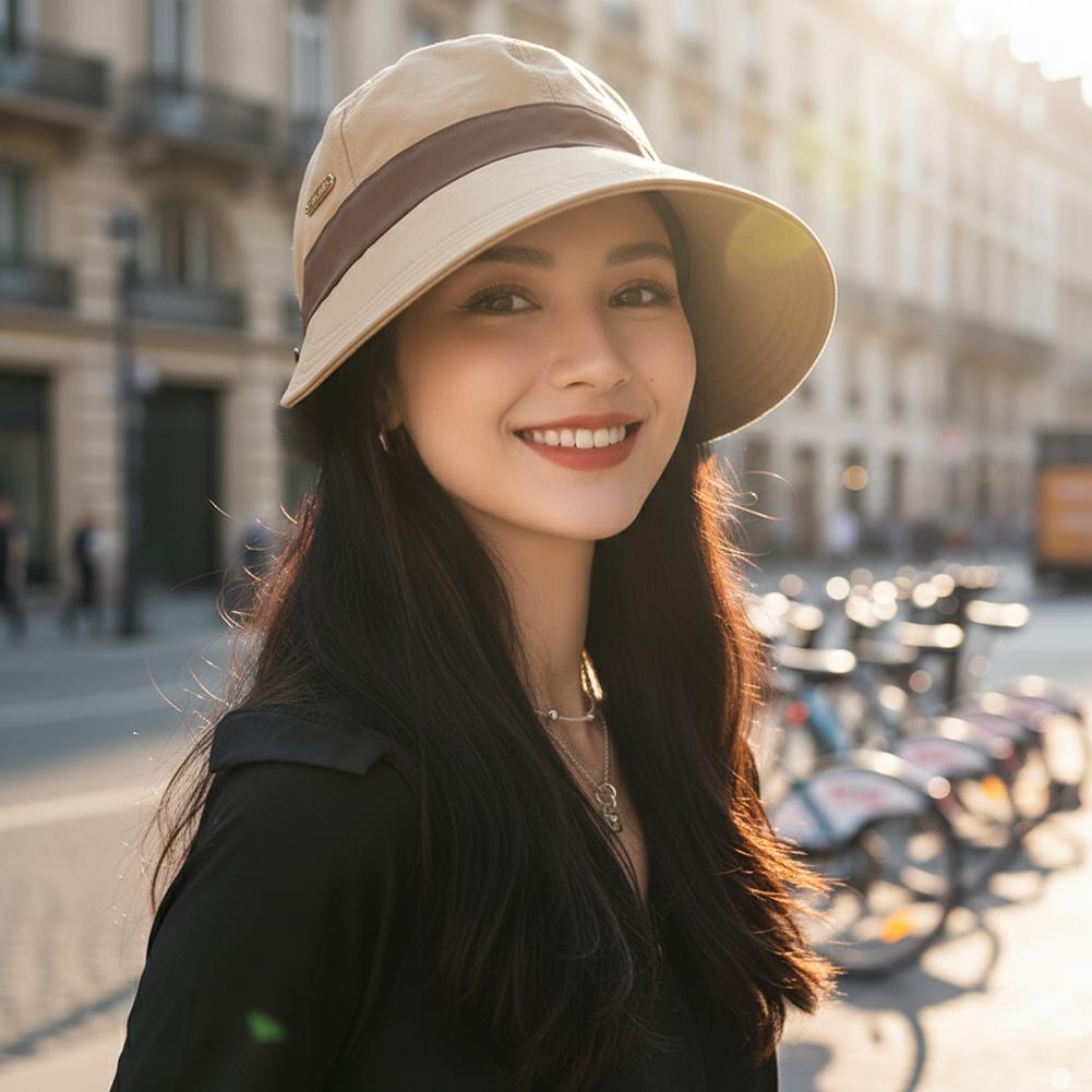 Casquette de pêcheur à séchage rapide pour femmes, pliable, à large bord, protection UV, chapeau de soleil, visières réglables, pour la plage et l'extérieur, été
