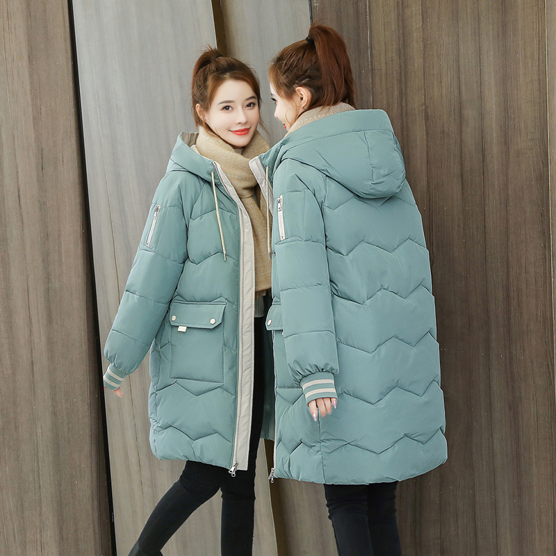 Manteaux d'hiver pour femmes 2026, parkas longs, doudounes en coton à capuche, manteaux épais et chauds, vestes coupe-vent décontractées pour étudiantes.