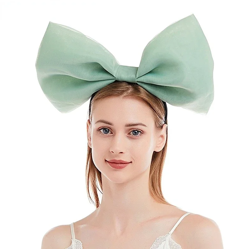 Couvre-chef pour femmes et filles, grand nœud de cheveux, énorme bandeau à nœud papillon, cerceau pour Cosplay, accessoire de cheveux à la mode