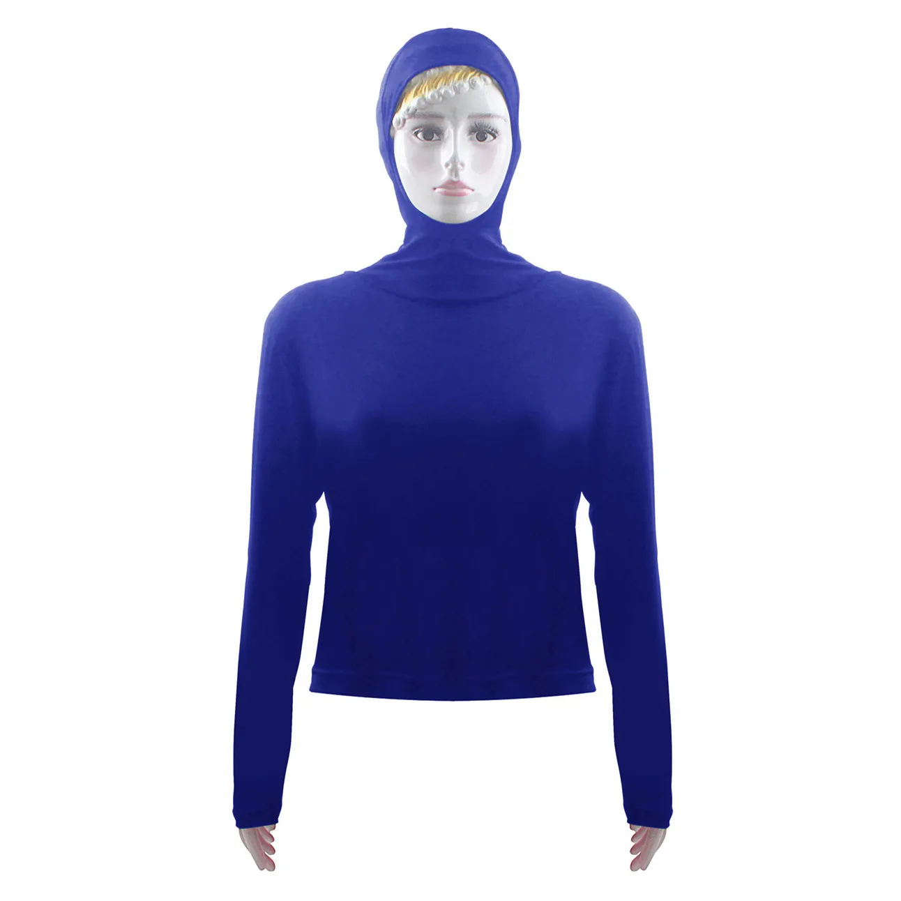 Dromiya-Chemisier à manches longues pour femme, haut à capuche, pull musulman, haut musulman arabe, haut décontracté islamique, vêtements de bain, haut court, manches en Y