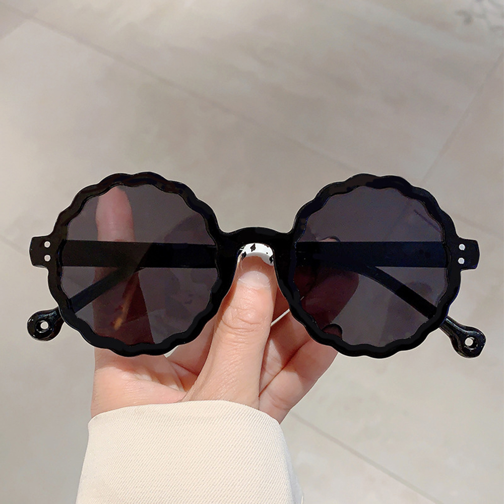 Lunettes de soleil rondes Vintage pour femmes et hommes, petite monture, pare-soleil à fleurs, pour vacances, voyage, décoration de plage, accessoires