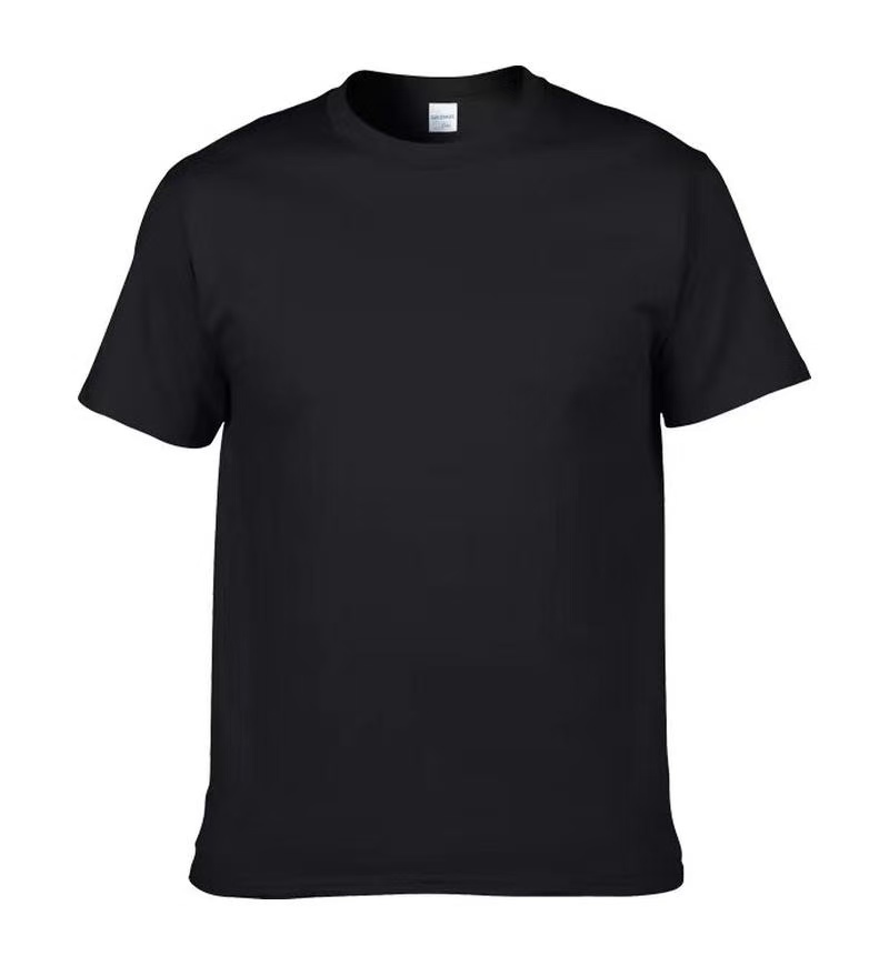 T-shirt pour homme - 100% coton pur, col rond, manches courtes, haute qualité, coupe ample, décontracté, couleur unie, imprimé personnalisé