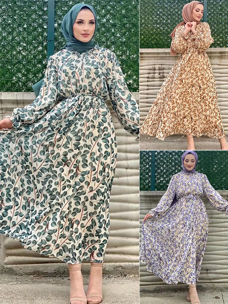 Nouveau Été Floral Abaya dubaï luxe Femme musulmane robes Abaya Femme robes modestes