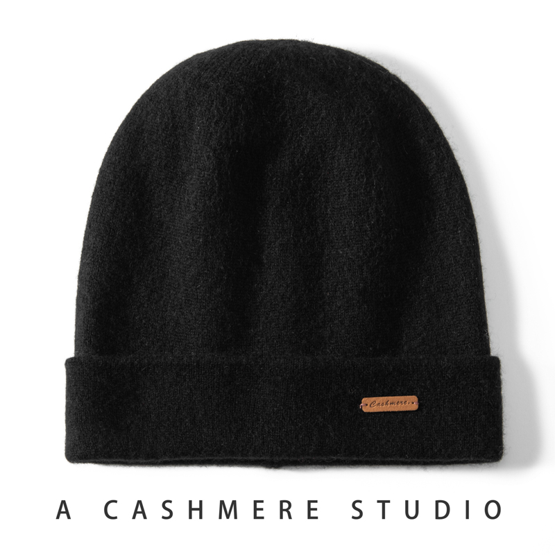 Chapeaux tricotés en cachemire pour femmes, couvre-chef doux et chaud, pour l'extérieur, décontracté, épais, pour filles, de haute qualité, nouvelle collection hiver 2024, 100%