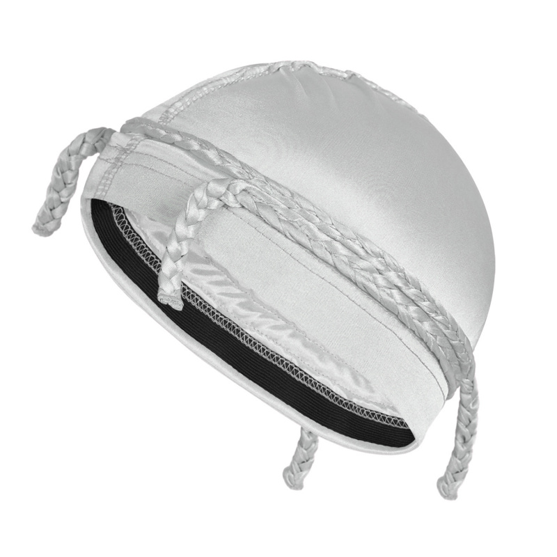 Nouveau bonnet turban hip-hop pour homme, style dreadlocks, couleur unie, polyvalent, tressé, Durag, casquette ethnique