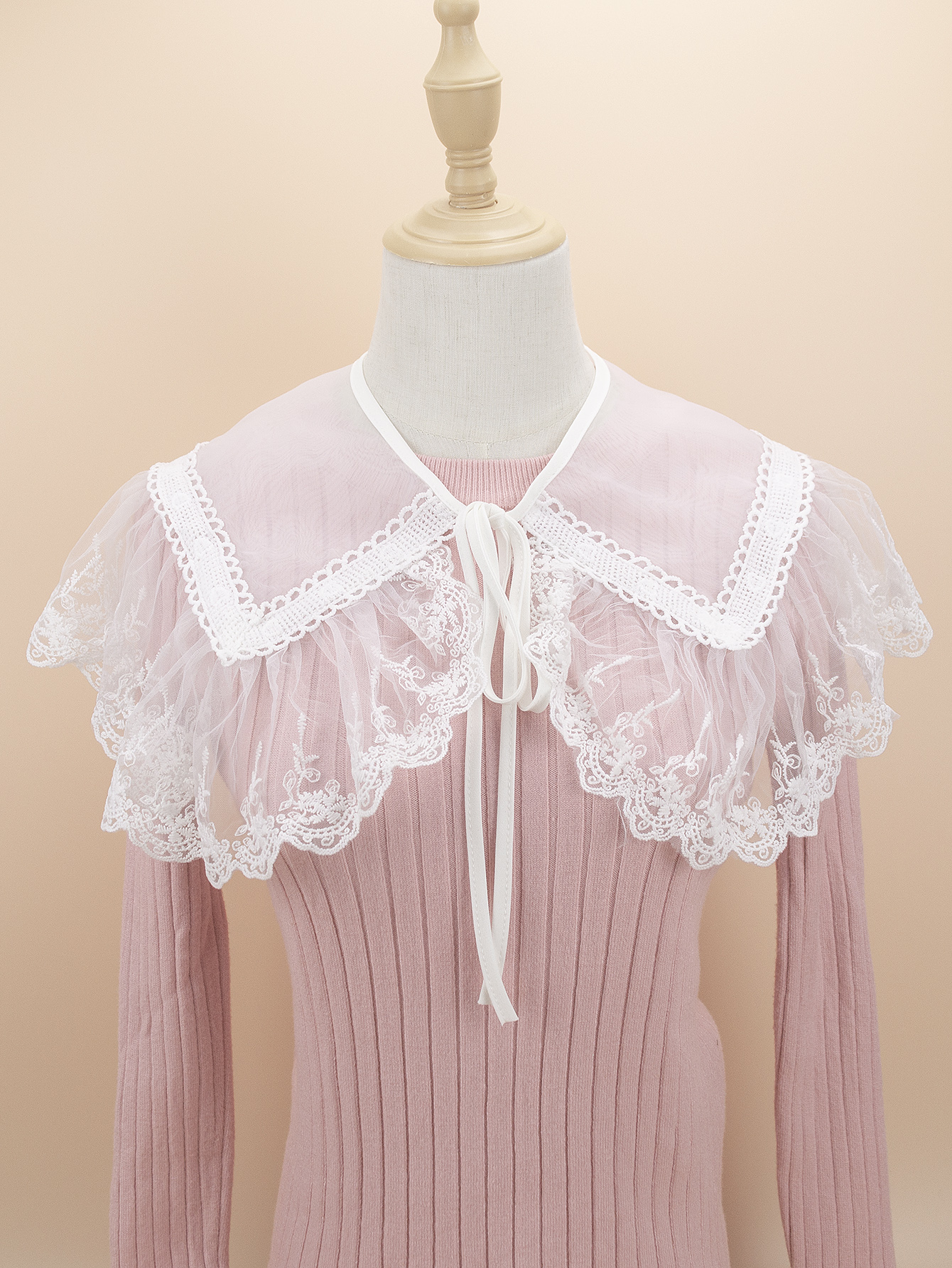Col en fil de dentelle pour femmes, col de châle, poignées amovibles, faux col décoratif polyvalent, nouvelle mode de vêtements