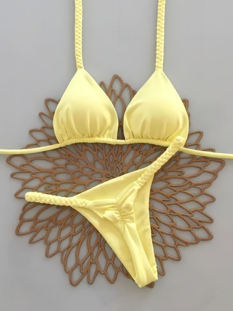 Maillots de bain sexy pour femmes, ensemble bikini brésilien string, bikinis tendance 2026, push-up, biquini uni, maillot de bain d'été pour la plage