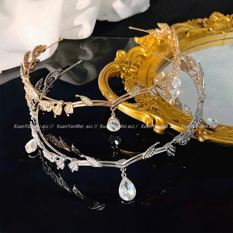 Bandeaux en cristal de luxe pour femmes feuilles de mariage bandeau fille strass bandeaux princesse fête bandeau de cheveux mariée chapeaux