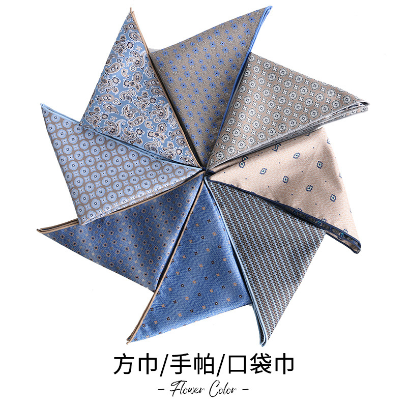 Mouchoir foulard en soie 1200 points haute densité hommes élégant rétro costume d'affaires écharpe de poche écharpe carrée mariage