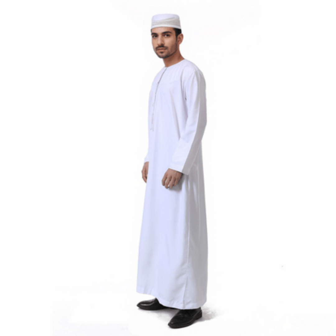 Robe arabe saoudienne à manches longues pour hommes, Robe musulmane du Ramadan pour hommes, vêtements islamiques du moyen-orient