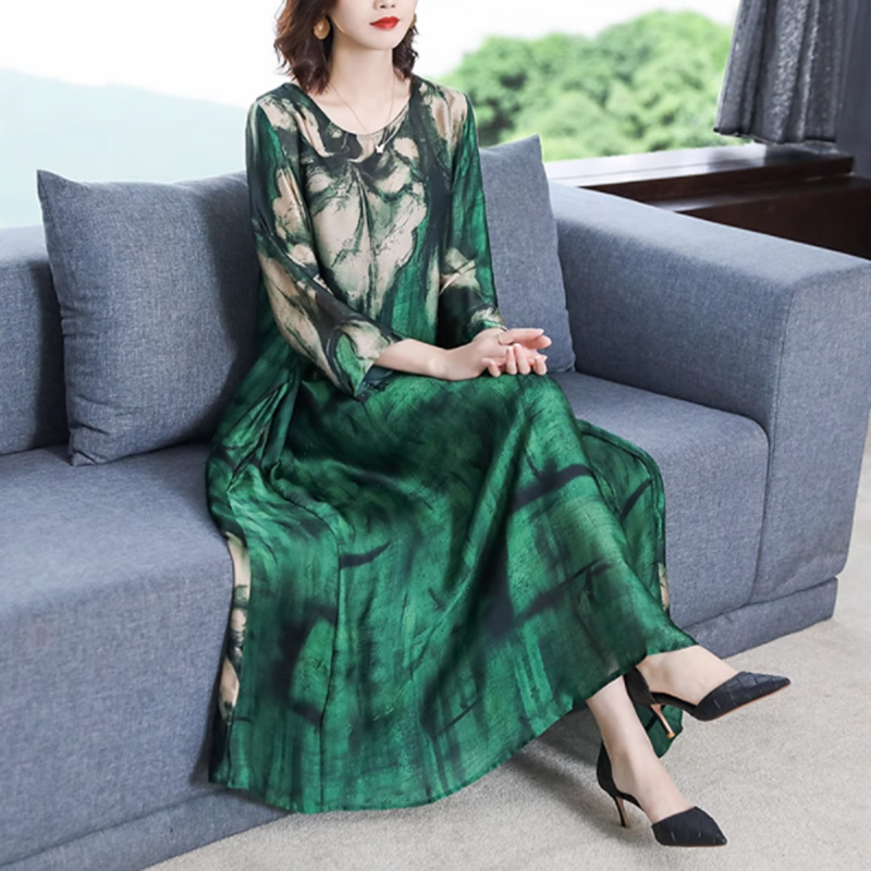 Robe longue vintage à manches courtes pour femmes, vêtements College, à la mode, avec poche adt, nouvelle collection été 2023
