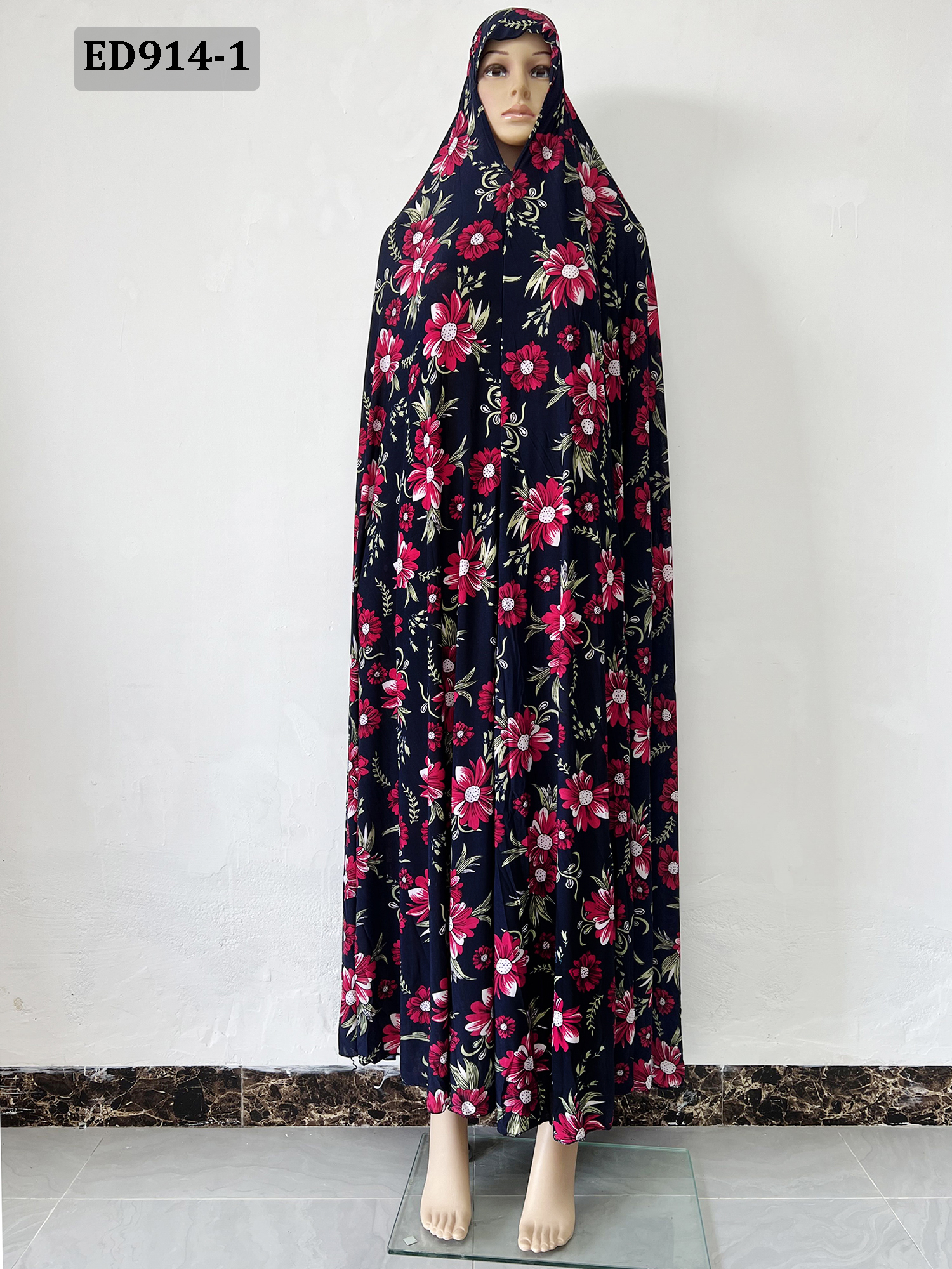 Abaya à capuche pour femmes musulmanes 6XL, vêtement de prière africain sans manches, Kaftan avec Hijab Floral, Robe saoudienne de dubaï, Ramadan
